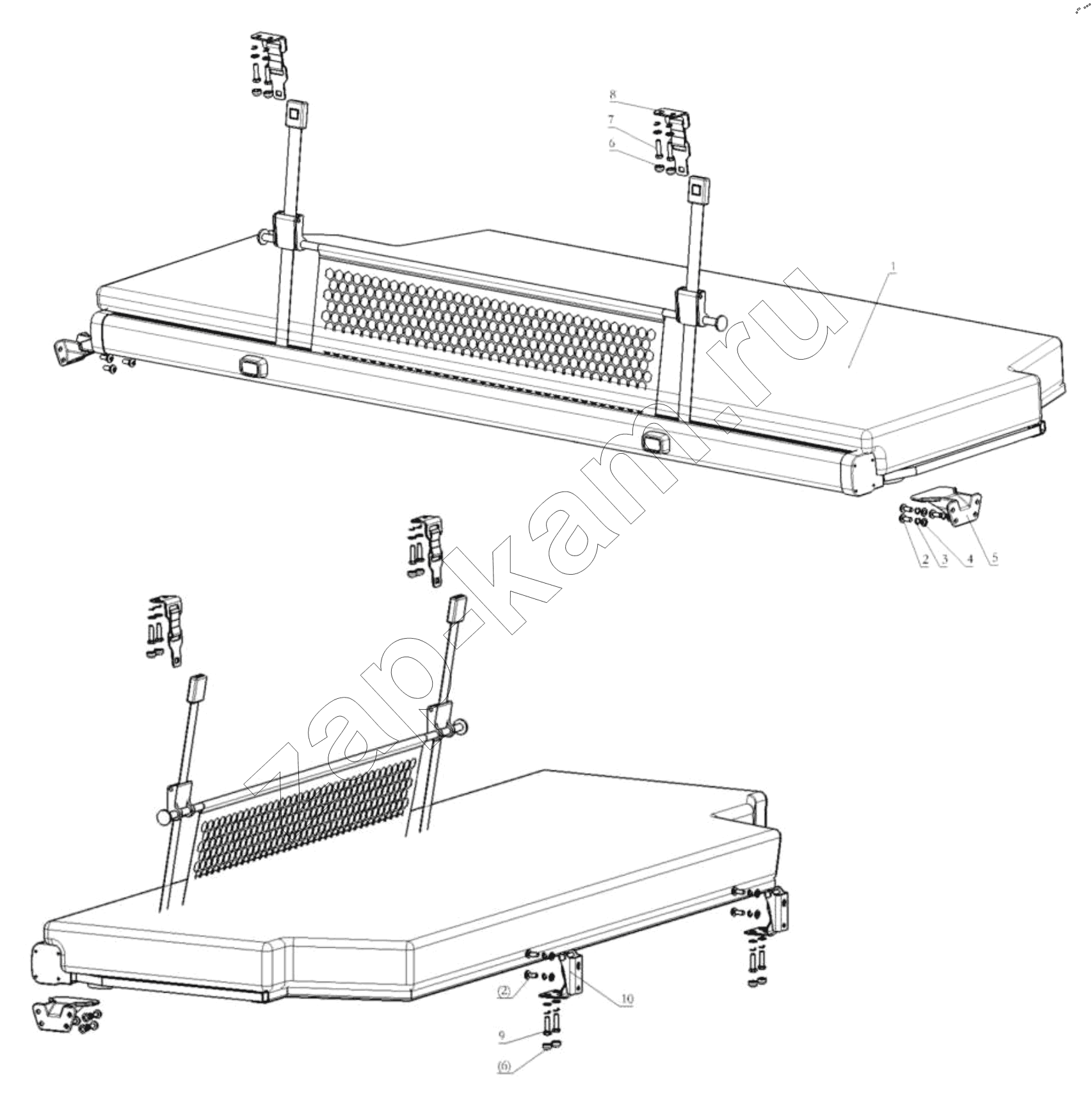 Схема/чертеж: UPPER BERTH / Shaanxi Shacman SX42584V384TL
