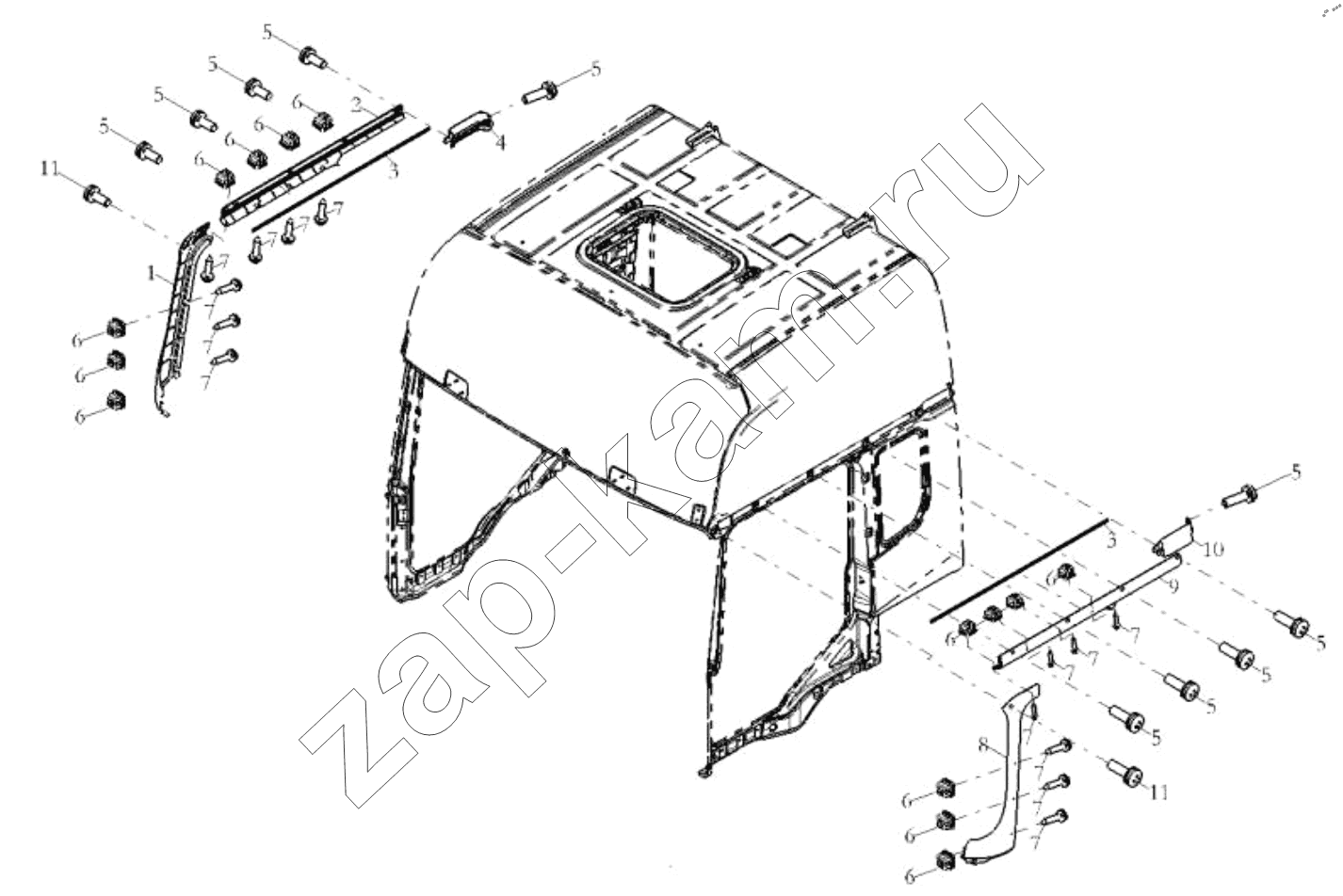 Схема/чертеж: DECORATIVE ASSEMBLY / Shaanxi Shacman SX42584V384TL