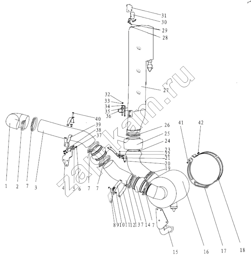 Схема/чертеж: AIR CLEANING DEVICE (X3000/WP12) / Shaanxi Shacman SX42584V384TL
