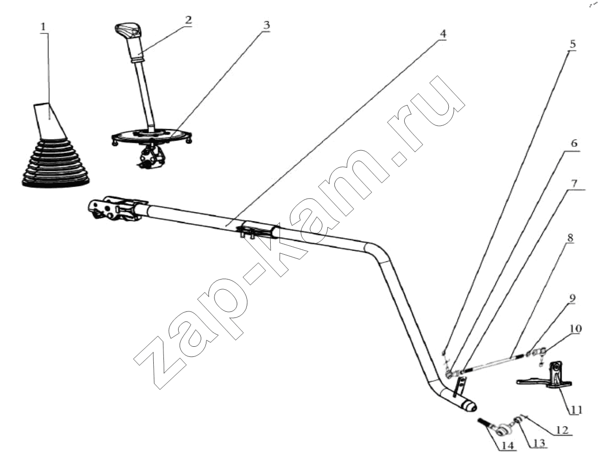 Схема/чертеж: SHIFTING DEVECE / Shaanxi Shacman SX42584V384TL