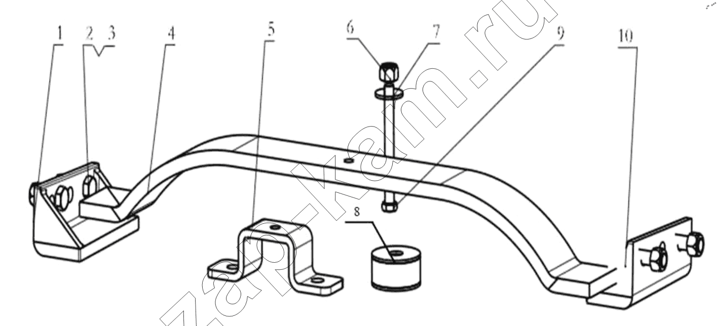 Схема/чертеж: GEAR BOX SUPPORT / Shaanxi Shacman SX42584V384TL