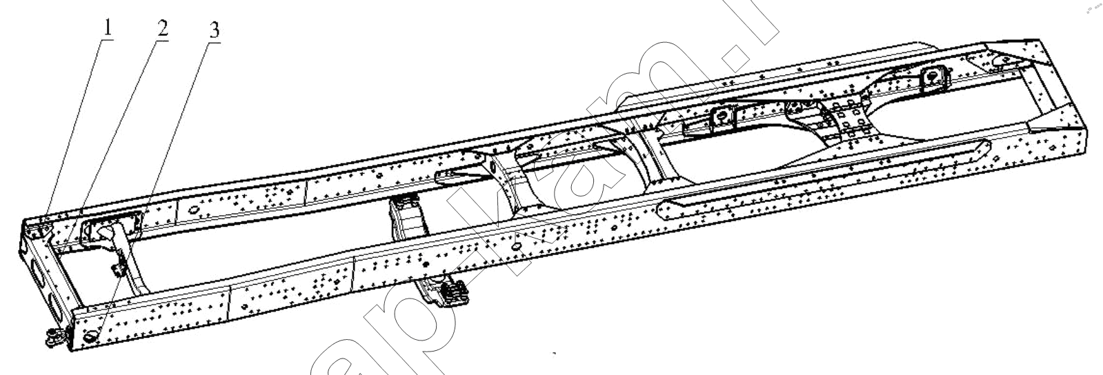Схема/чертеж: FRAM FOREPART ACCESSORY / Shaanxi Shacman SX42584V384TL