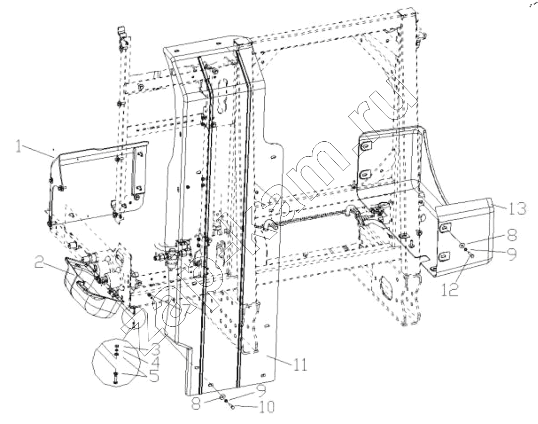 Схема/чертеж: LNG SYSTEM SHIELD (DOUBLE BOTTLE) / Shaanxi Shacman SX42584V384TL
