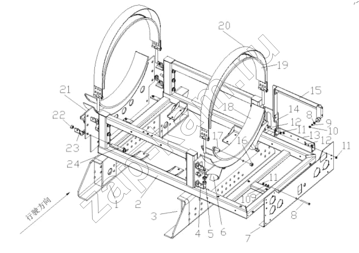 Схема/чертеж: LNG SYSTEM_450/500 (STRUCTURE) / Shaanxi Shacman SX42584V384TL