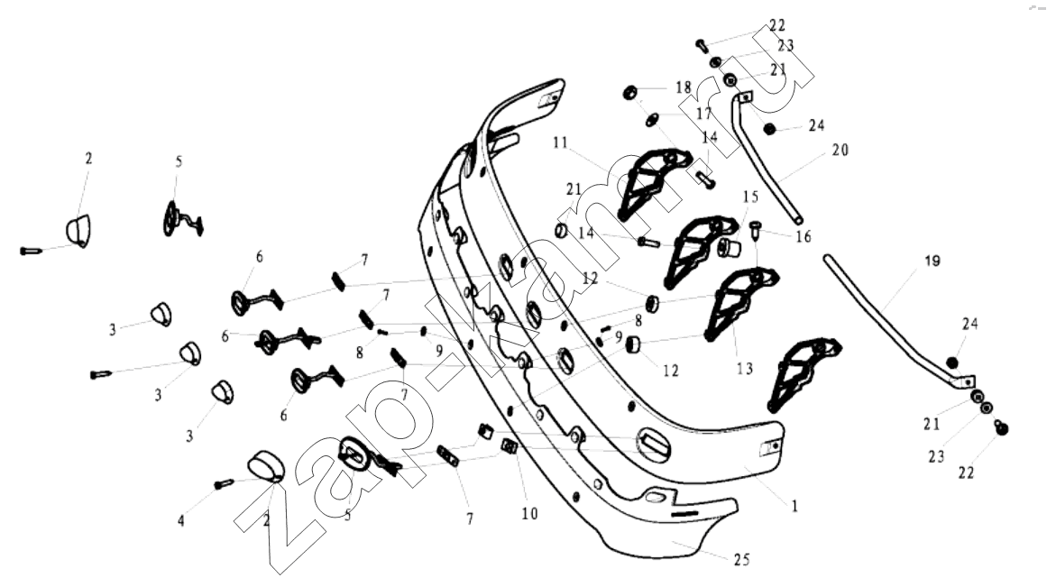 Схема/чертеж: SUN VISOR / Shaanxi Shacman SX5318GJBDT386TL