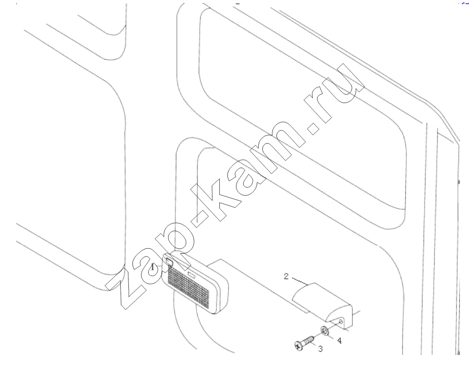 Схема/чертеж: FLOODLIGHT ON REAR PANNEL / Shaanxi Shacman SX5318GJBDT386TL