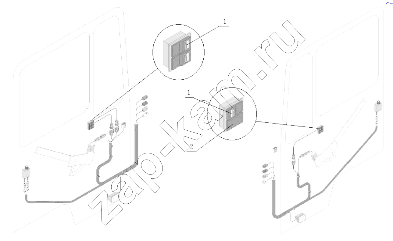 Схема/чертеж: ELECTRIC GLASS LIFTER ROCKER SWITCH / Shaanxi Shacman SX5318GJBDT386TL