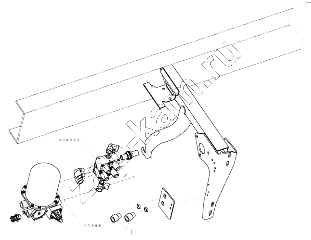 Схема/чертеж: BAROMETRIC PRESSURE SENSOR / Shaanxi Shacman SX5318GJBDT386TL