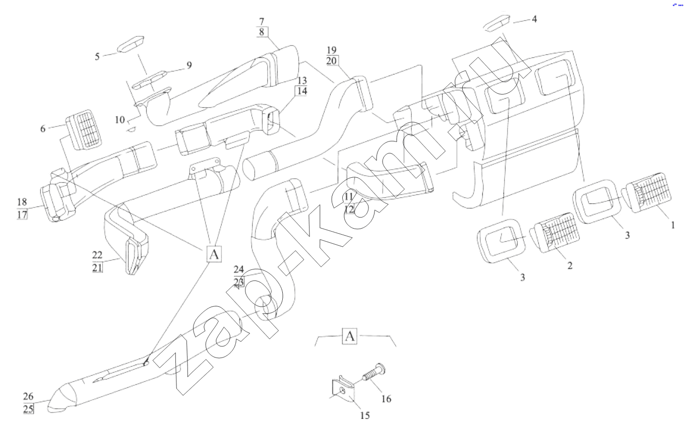 Схема/чертеж: AIR DUCT / Shaanxi Shacman SX5318GJBDT386TL