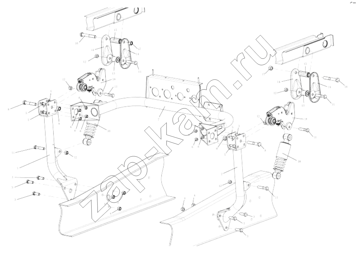 Схема/чертеж: CAB LOCKING DEVICE / Shaanxi Shacman SX5318GJBDT386TL