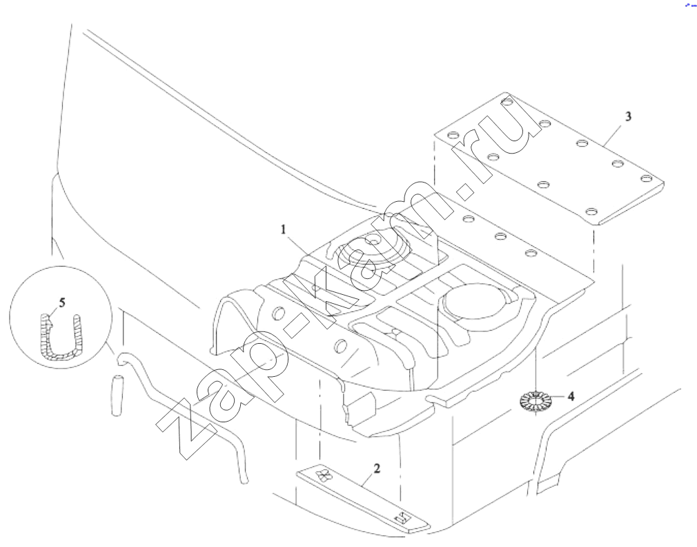 Схема/чертеж: ENGINE COWLING INSULATION / Shaanxi Shacman SX5318GJBDT386TL