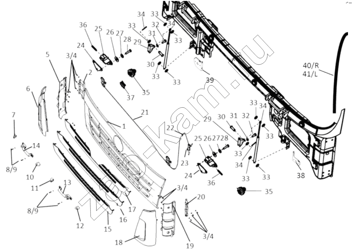 Схема/чертеж: FRONT COVER / Shaanxi Shacman SX5318GJBDT386TL