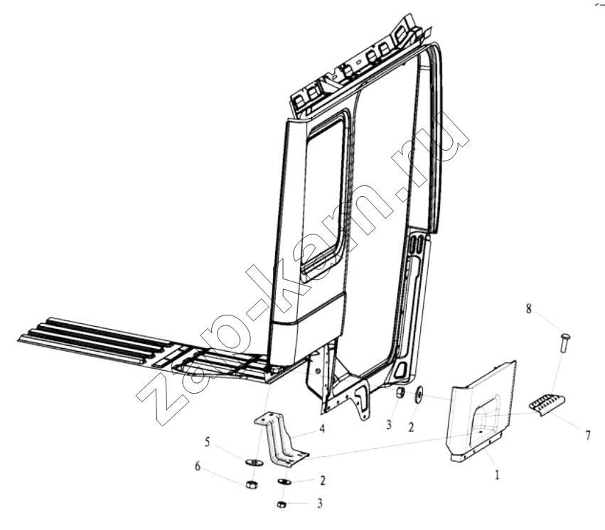 Схема/чертеж: DECORATIVE ASSEMBLY / Shaanxi Shacman SX5318GJBDT386TL
