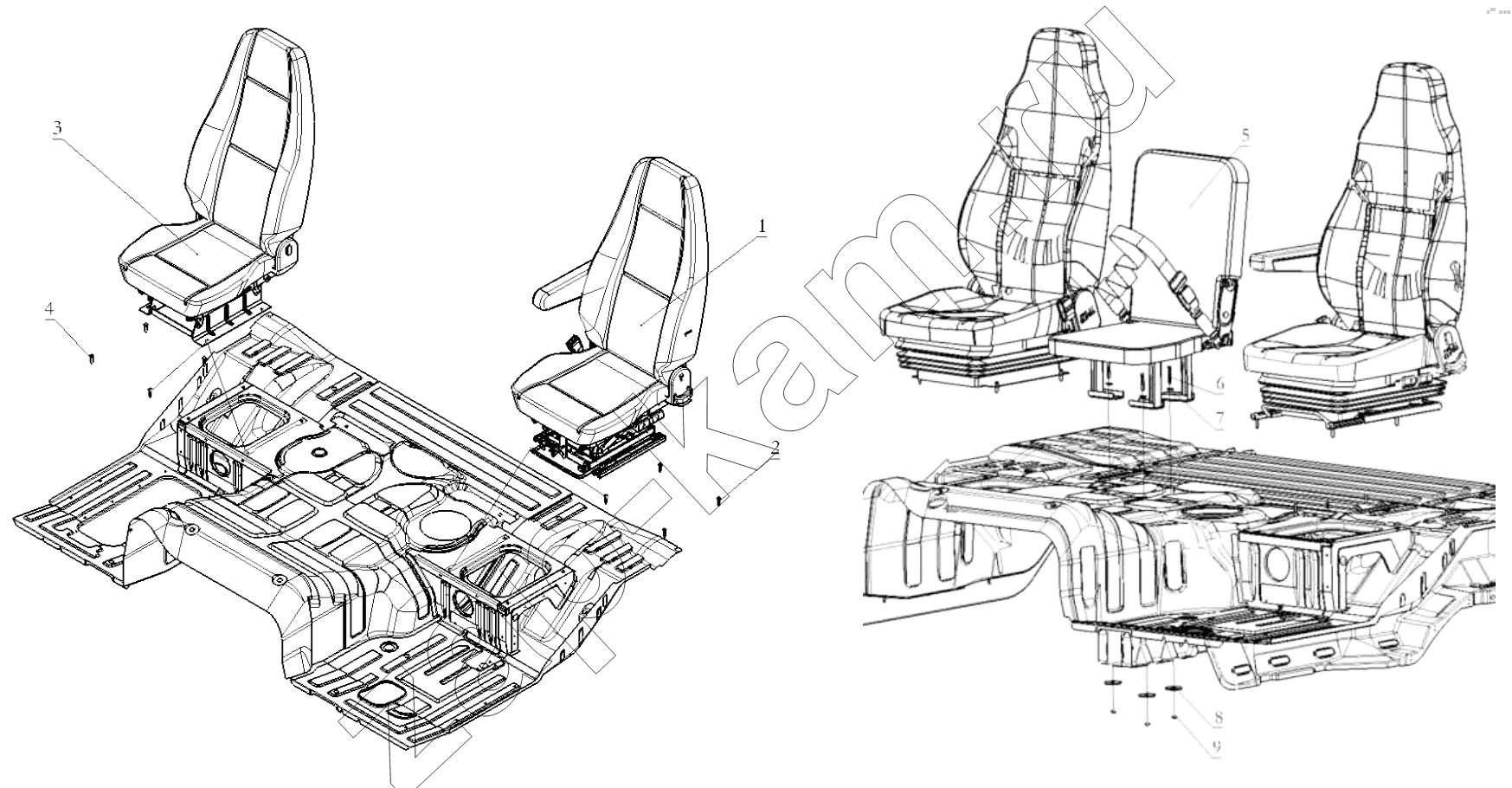 Схема/чертеж: SEAT / Shaanxi Shacman SX5318GJBDT386TL