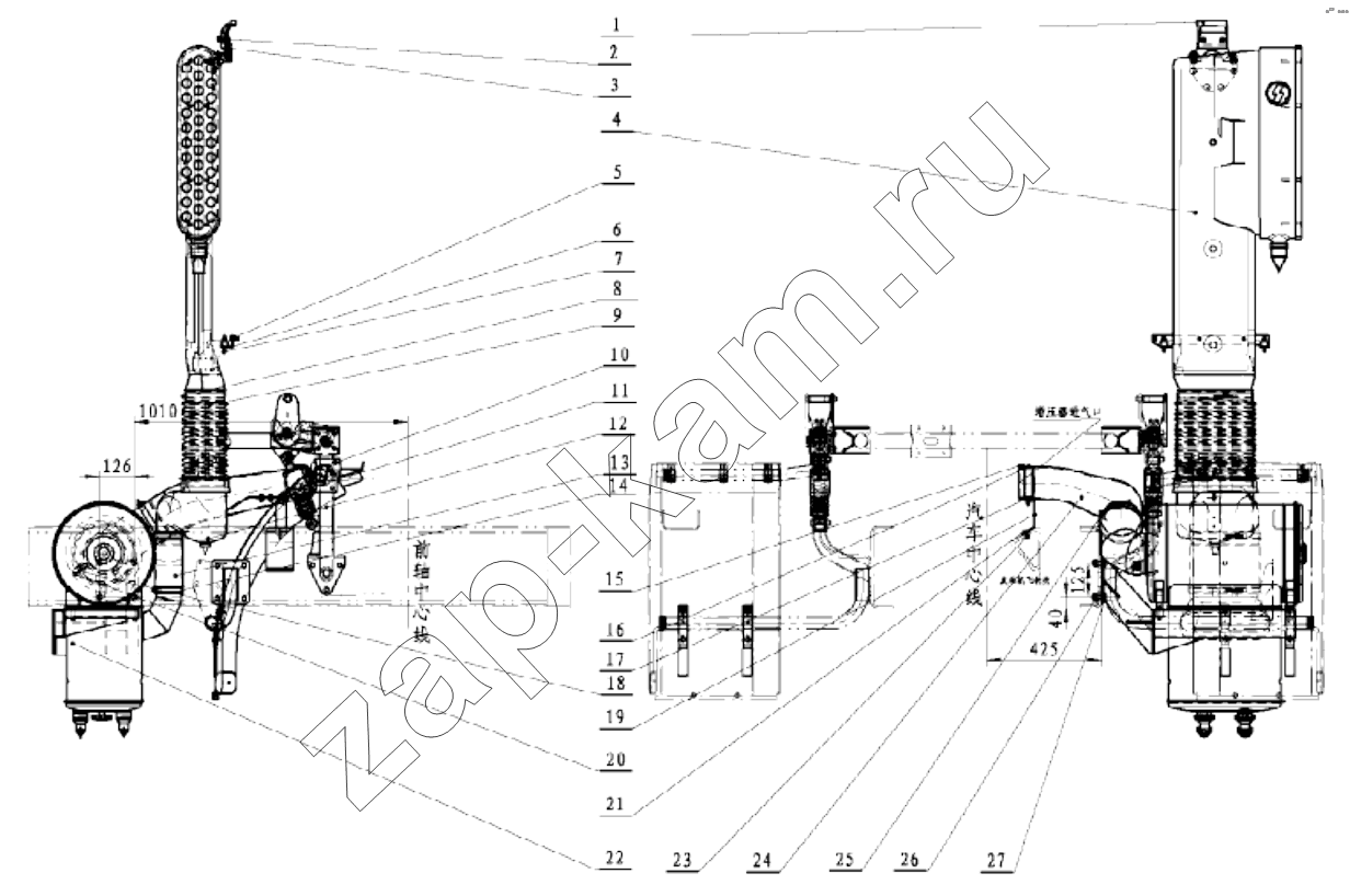 Схема/чертеж: AIR CLEANING DEVICE / Shaanxi Shacman SX5318GJBDT386TL
