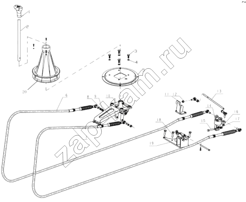 Схема/чертеж: GEARBOX OPERATION (SHIFTING DEVECE) / Shaanxi Shacman SX5318GJBDT386TL