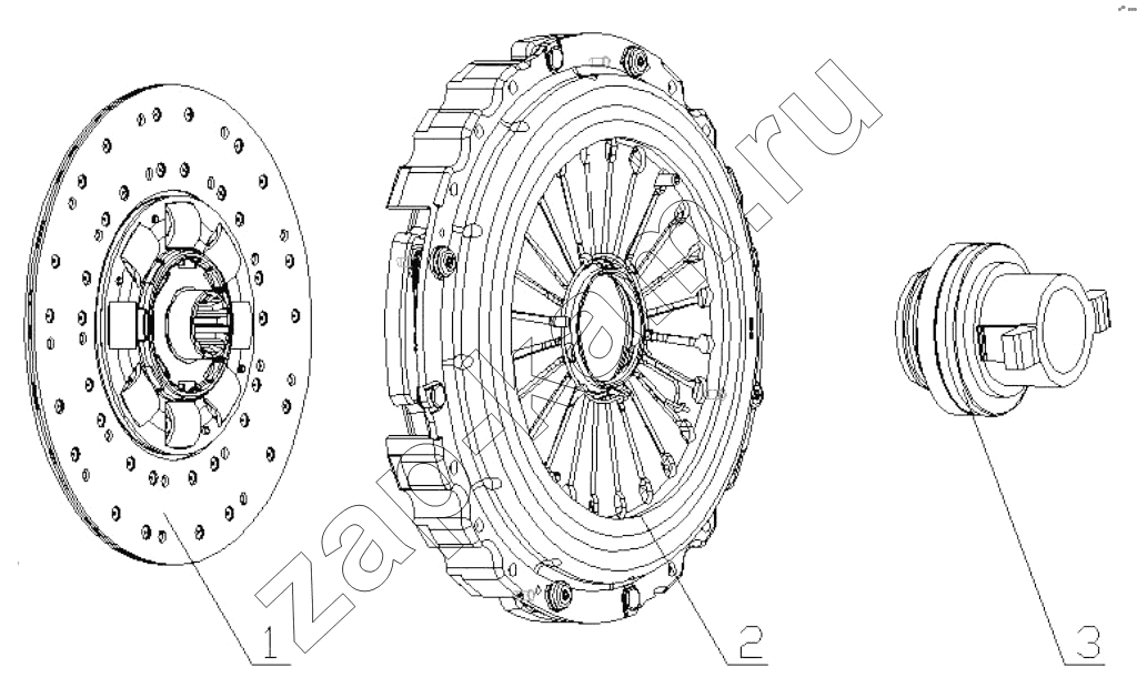 Схема/чертеж: PULL DIAPHRAGM CLUTCH 430 / Shaanxi Shacman SX5318GJBDT386TL