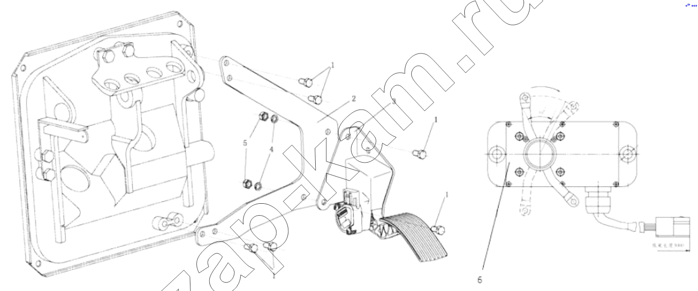 Схема/чертеж: THROTTLE CONTROL / Shaanxi Shacman SX5318GJBDT386TL