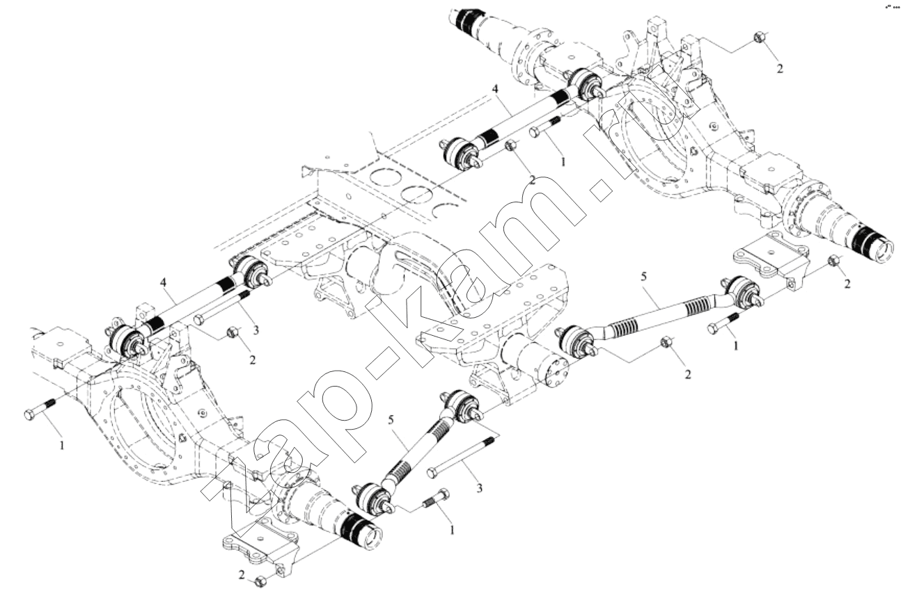 Схема/чертеж: REAR SUSPENSION DC95319520816 / Shaanxi Shacman SX5318GJBDT386TL