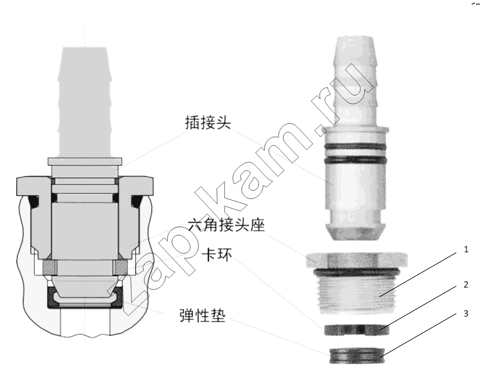 Схема/чертеж: CONNECTING PARTS, LINE & NIPPLE JOINT / Shaanxi Shacman SX5318GJBDT386TL