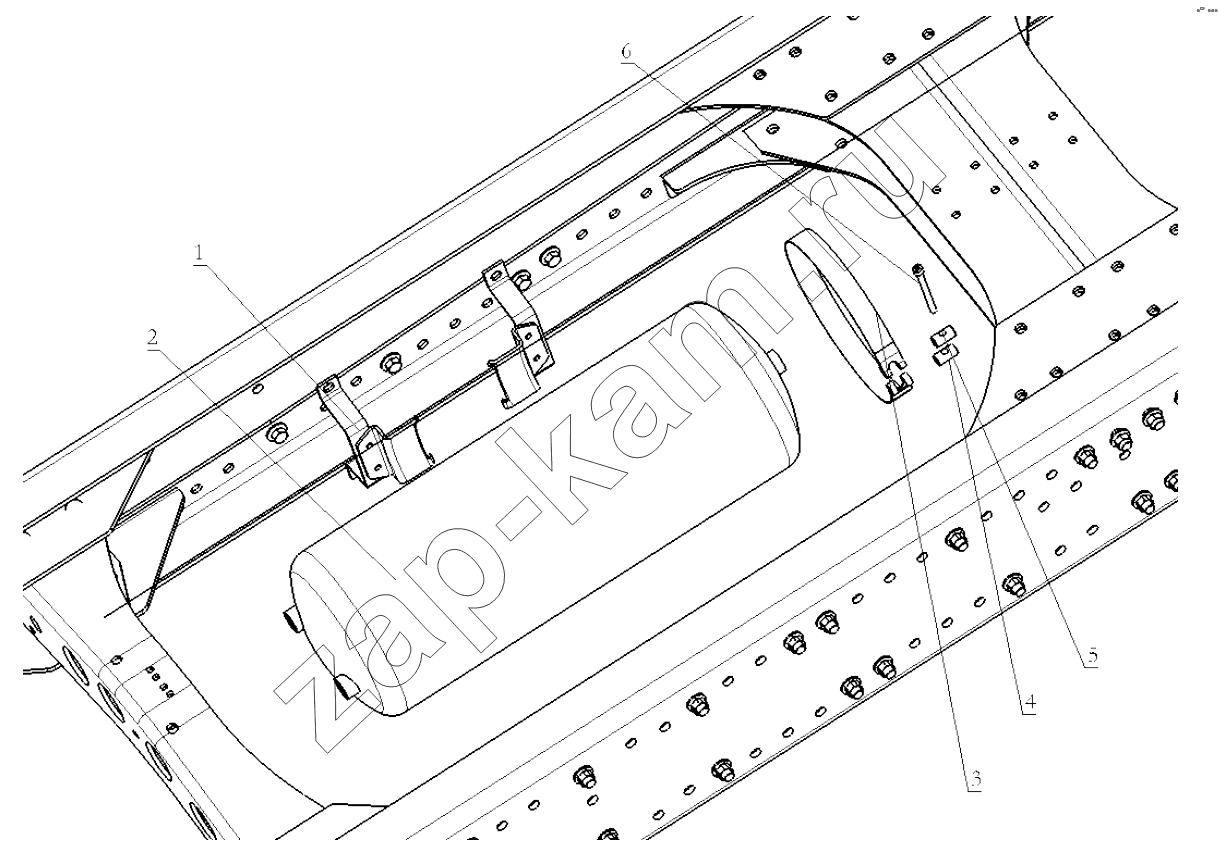 Схема/чертеж: AIR TANK FIXING (III) / Shaanxi Shacman SX5318GJBDT386TL
