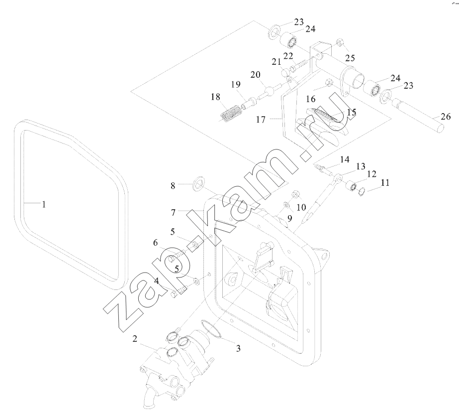 Схема/чертеж: SERVE BRAKE CONTROL DEVICE / Shaanxi Shacman SX5318GJBDT386TL