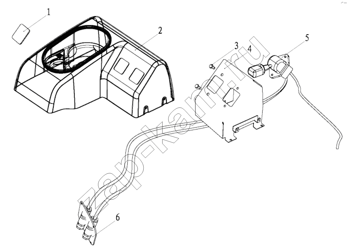 Схема/чертеж: PARKING BRAKE CONTROL DEVICE / Shaanxi Shacman SX5318GJBDT386TL