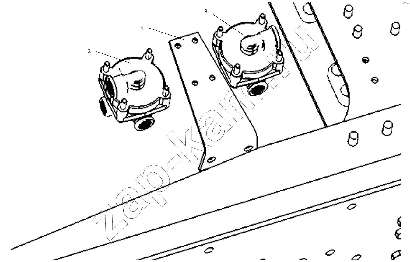 Схема/чертеж: RELAY VALVE FIXING / Shaanxi Shacman SX5318GJBDT386TL