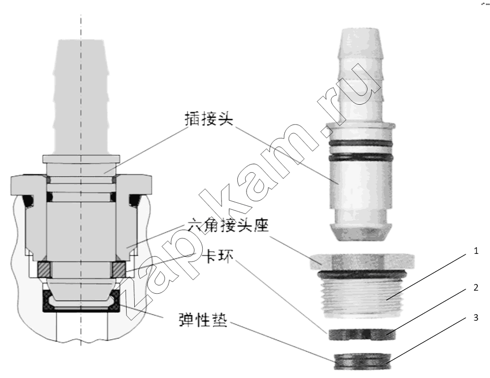 Схема/чертеж: CONNECTING PARTS, LINE & NIPPLE JOINT / Shaanxi Shacman SX5318GJBDT386TL