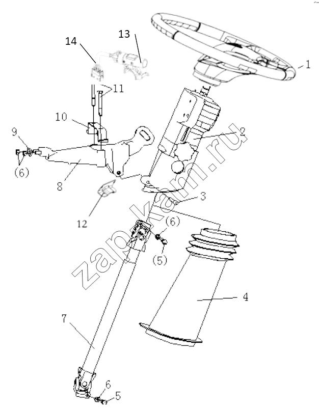 Схема/чертеж: STEERING COLUMN ADJUSTABLE / Shaanxi Shacman SX5318GJBDT386TL