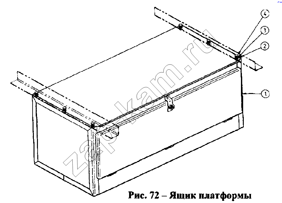 Схема/чертеж: Ящик платформы / СЗАП-9328