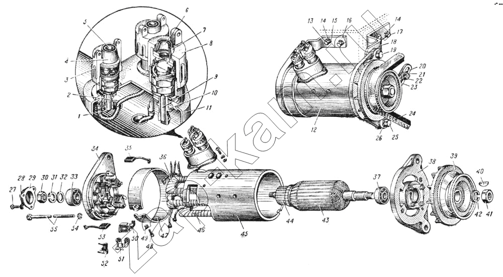 Схема/чертеж: Генератор Г51 (Рис. 106) / УралАЗ УРАЛ-375