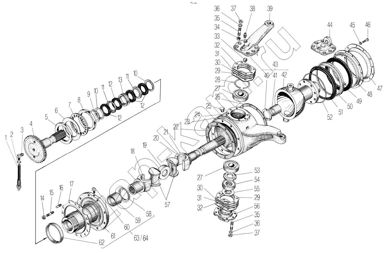 Схема/чертеж: Передний мост;Front Axle / УралАЗ 4320-0006982-74 (NEXT)