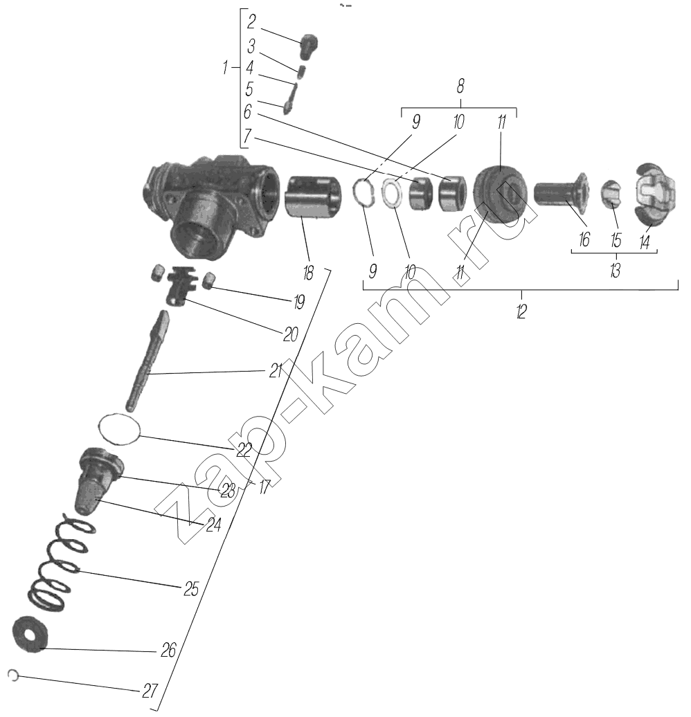 Схема/чертеж: Клиновой механизм;Wedge Mechanism / УралАЗ 4320-0006982-74 (NEXT)