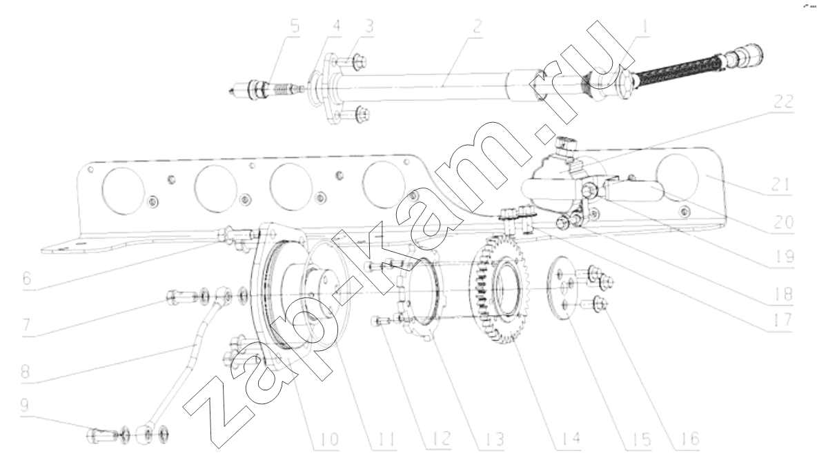 Схема/чертеж: K4B00-3705000/01 Ignition system assembly;Система зажигания в сборе / Yuchai YC6K440N-50