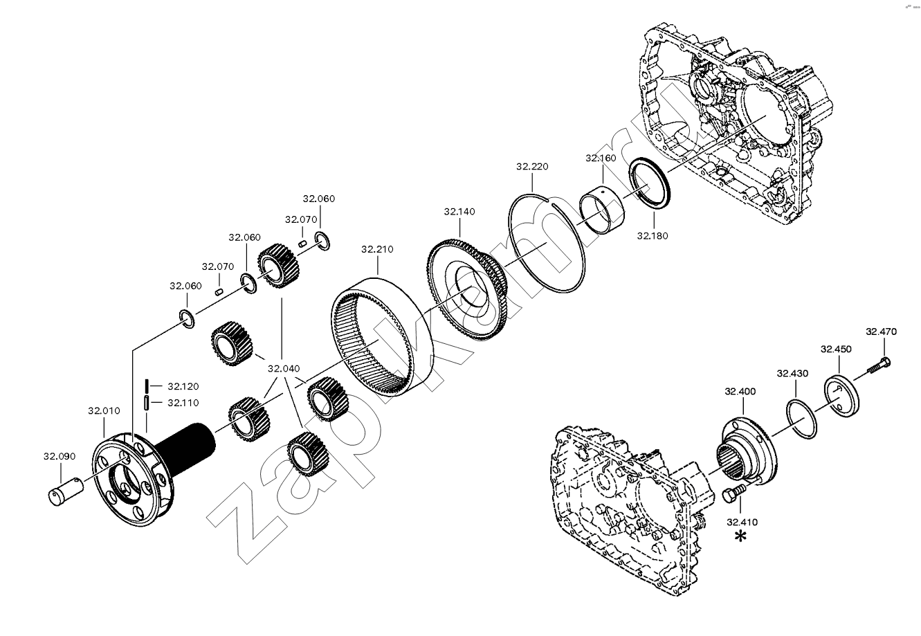 Схема/чертеж: Передача планетарная / ZF КПП ZF 16S1820
