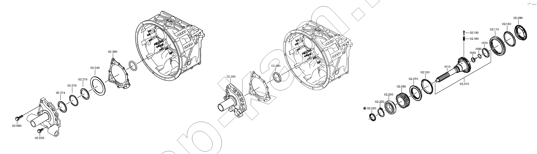 Схема/чертеж: Фланец присоединительный / ZF КПП ZF 16S1820