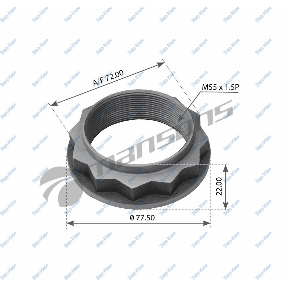 Гайка ступицы камаз 5490