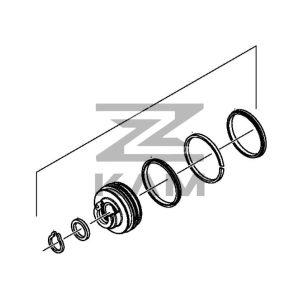 Поршень в сборе вилки передн. делителя (вкл. 1358.312.077) АКПП ZF 12TX Traxon 2620, 2820 / ZF
