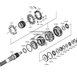 Вал первичный (в сборе с синхр. и шестернями) на АКПП ZF 12TX 2820 TD/TO Traxon / ZF