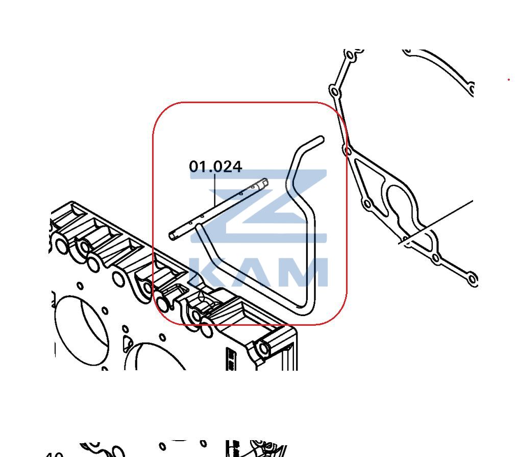 Трубка масляная КПП ZF 9s1310
