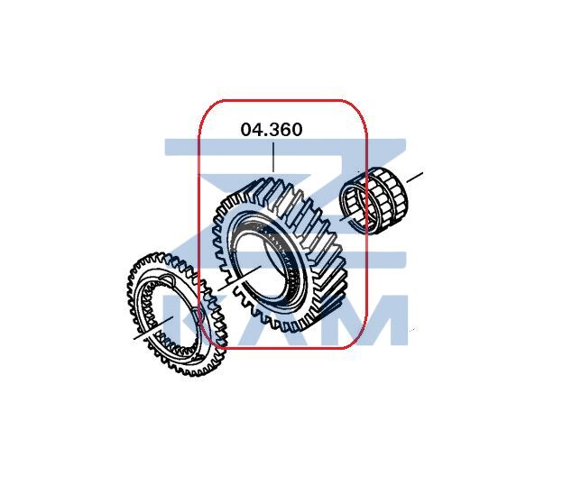 Шестерня ZF 1G передачи, Z=33, 9AS 9S1310