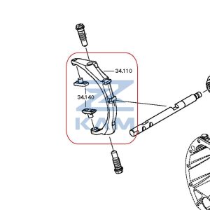 Вилка делителя (кулиса включения) передач КПП ZF 16S 9AS 8S