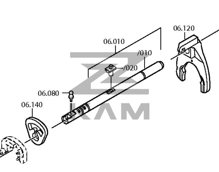 Вал управления переключением передач (голый) ZF 12AS Astronic / ZF