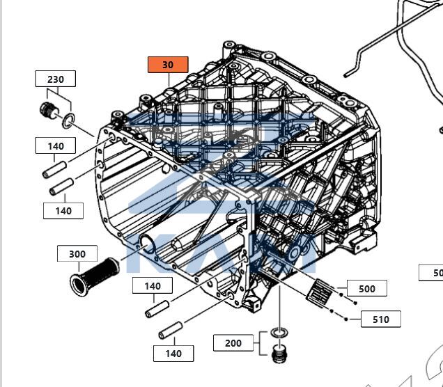 Картер КПП ZF 16S 1820 (основной)