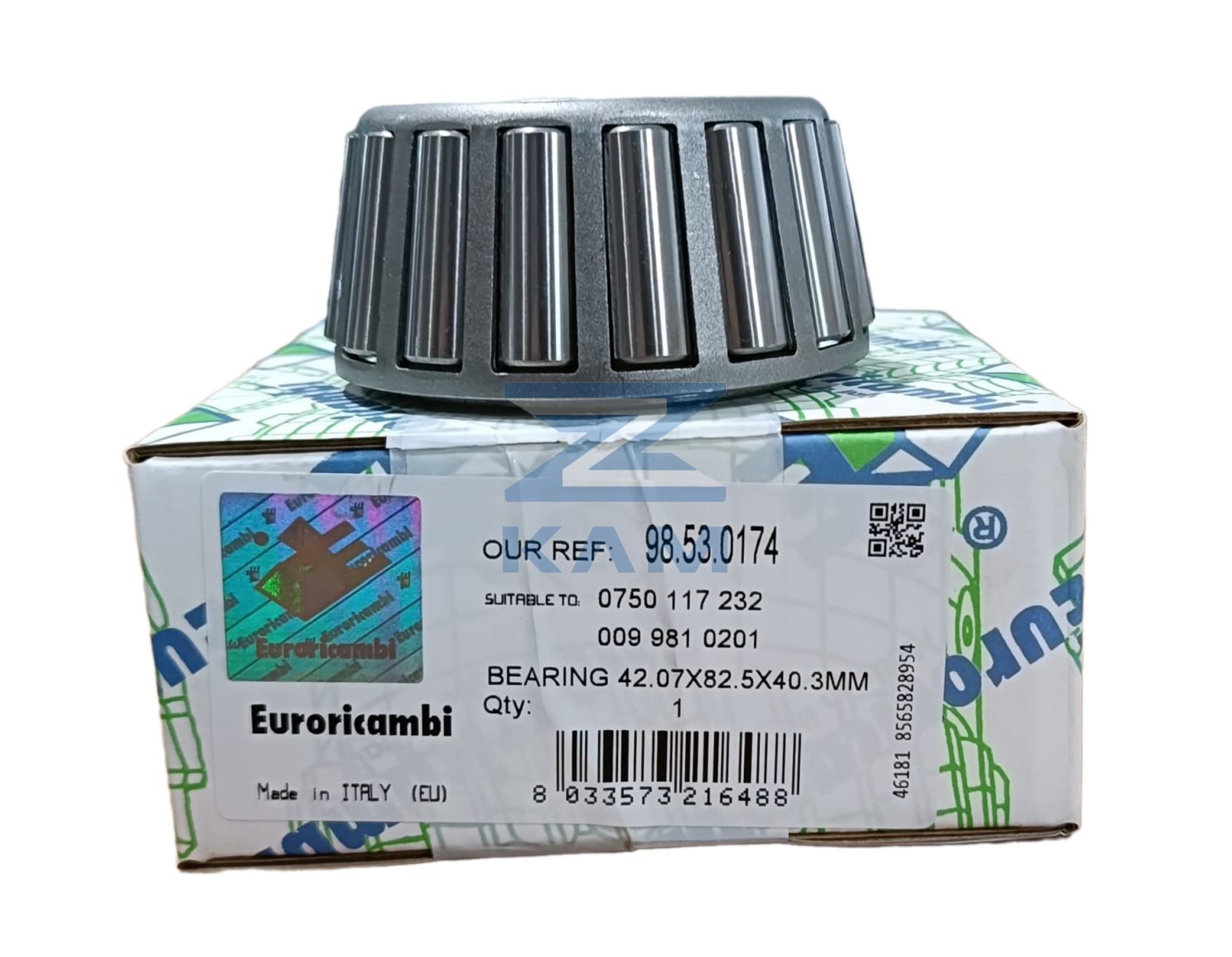 Подшипник вторичного вала КПП ZF 16S150 42,07x82,5x40,3 (ZF 0750117232) / Euroricambi